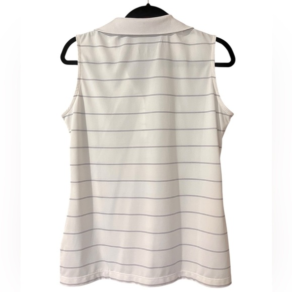 Nike Tour Performance White Sleeveless Golf Polo Top Fitted Style Size Medium - Picture 3 of 3